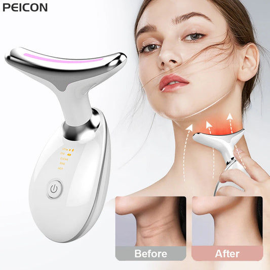 Masajeador facial de estiramiento facial con microcorriente para el cuello