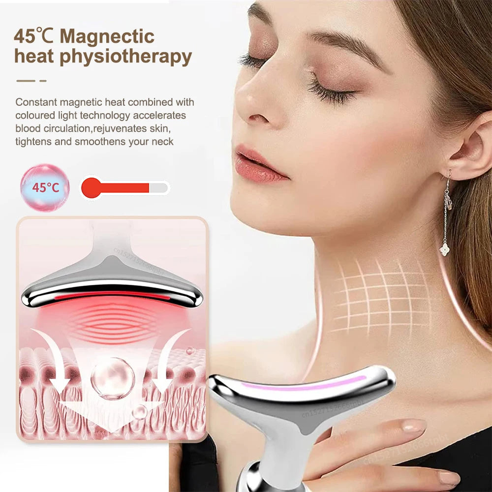 Masajeador facial de estiramiento facial con microcorriente para el cuello