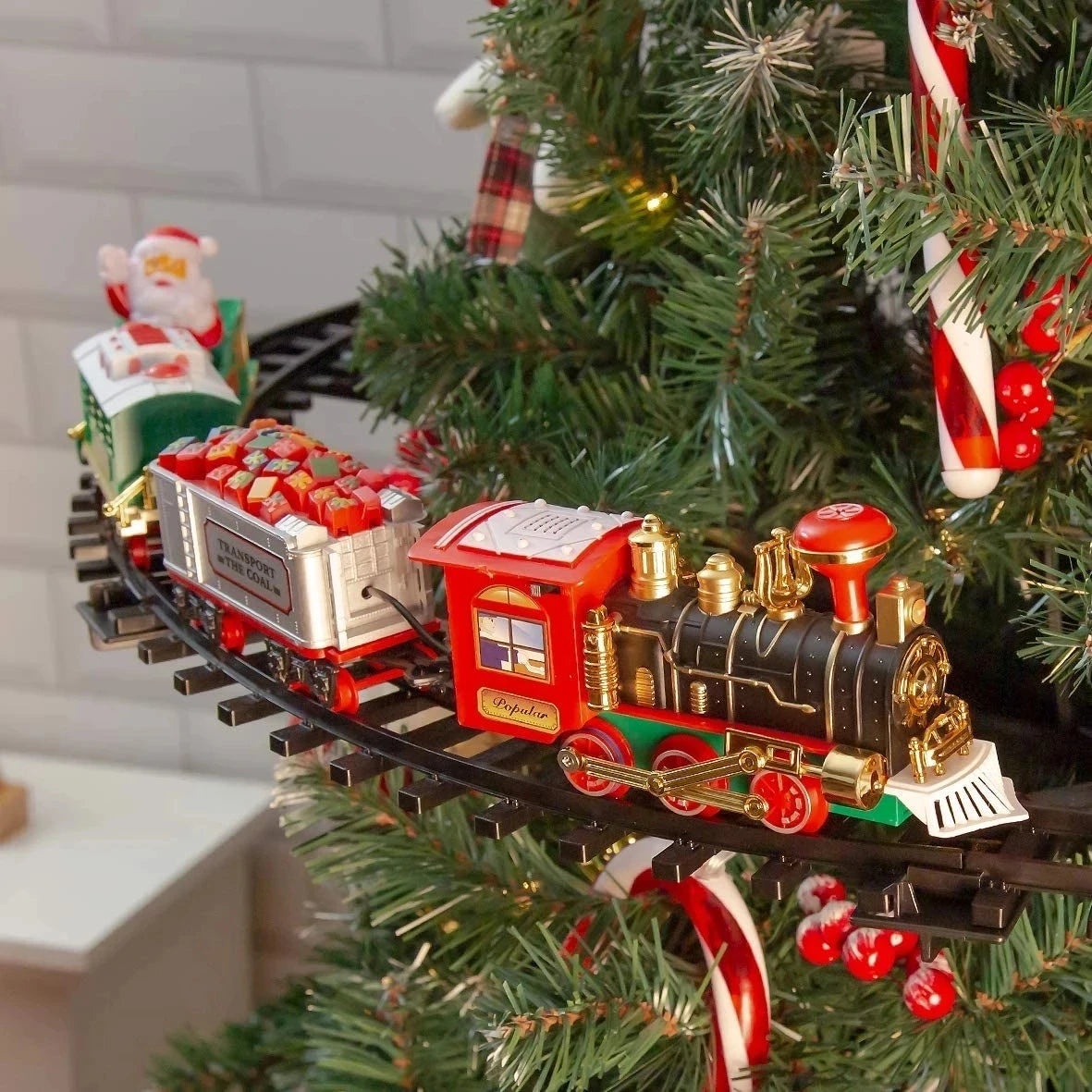 JollyExpress™ 🎅🚂 — Magical Holiday Train with Smoke Effects