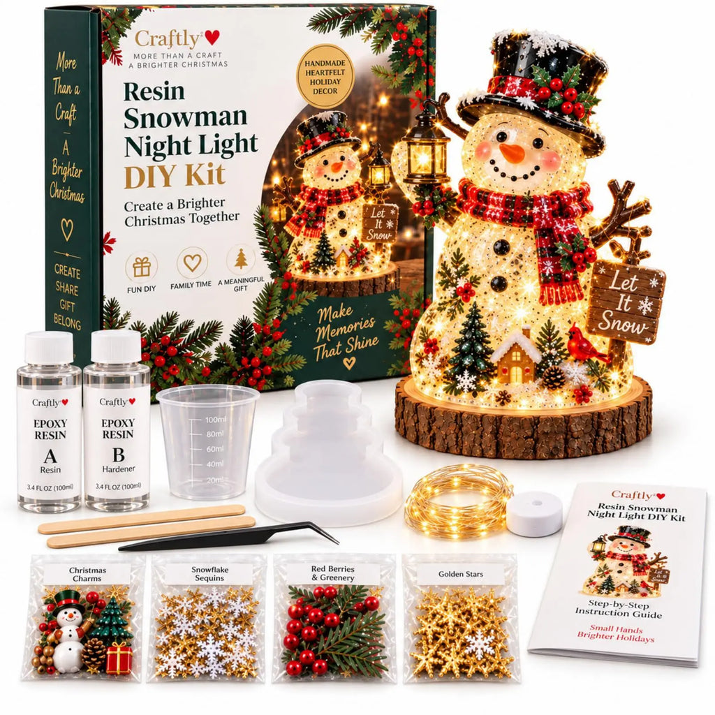 ResinGlow™ 🎄✨ — DIY Christmas Tree Night Light Kit