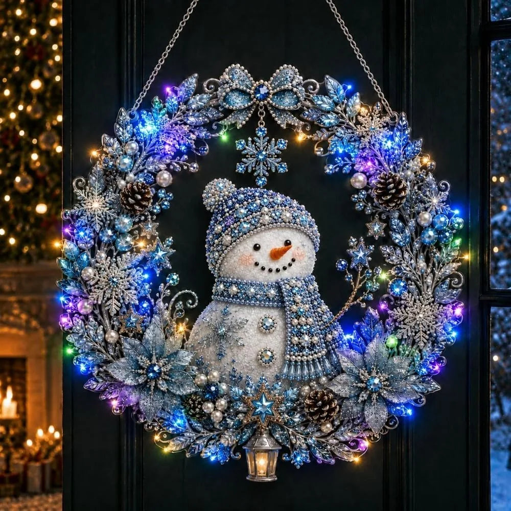 SparkleWreath™ 🎄✨ — DIY LED Diamond Art