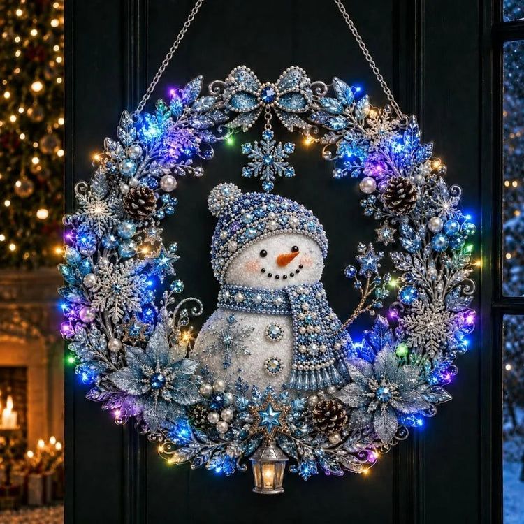 SparkleWreath™ 🎄✨ — DIY LED Diamond Art
