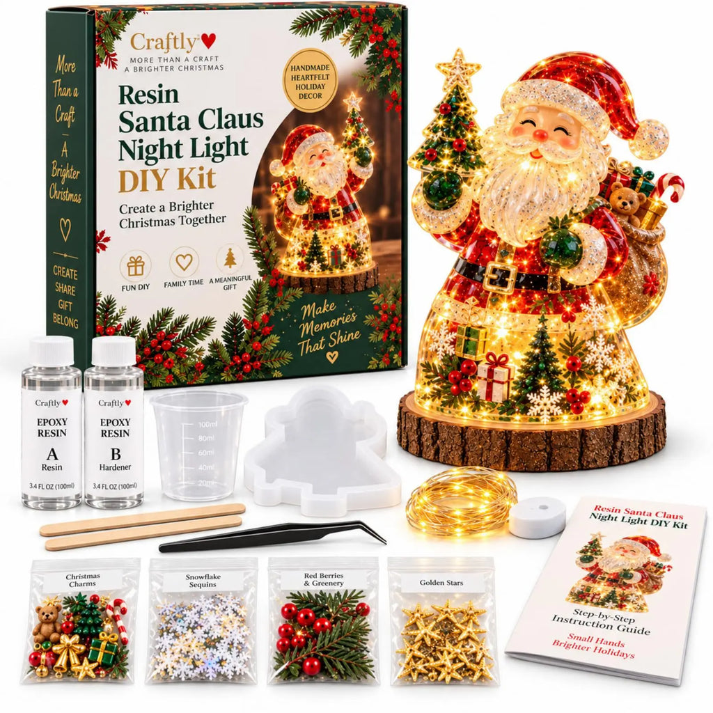 ResinGlow™ 🎄✨ — DIY Christmas Tree Night Light Kit