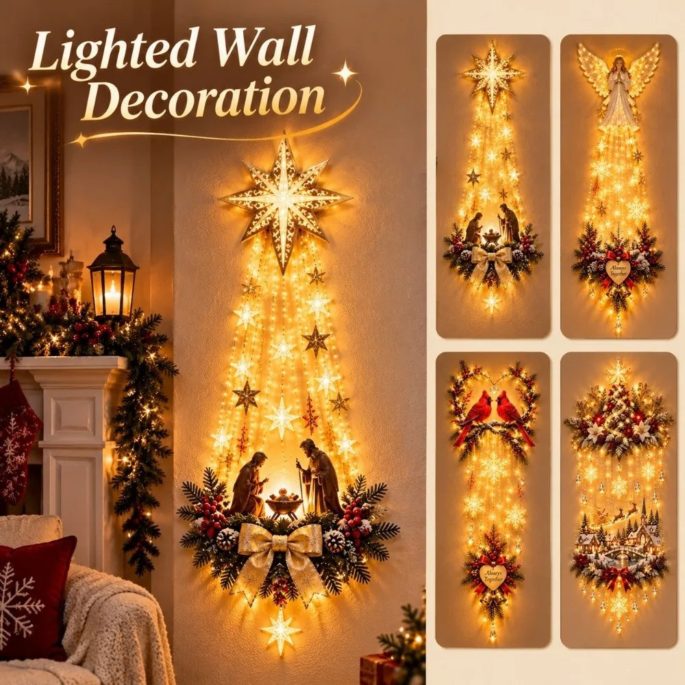 BethlehemGlow™ Star ✝️⭐ — Illuminated Nativity Wall Décor