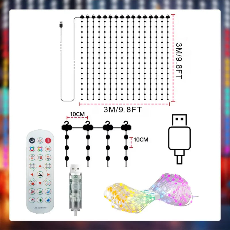 MerryMesh™ Lights 🎄✨ — Smart Christmas Net & Wall Glow
