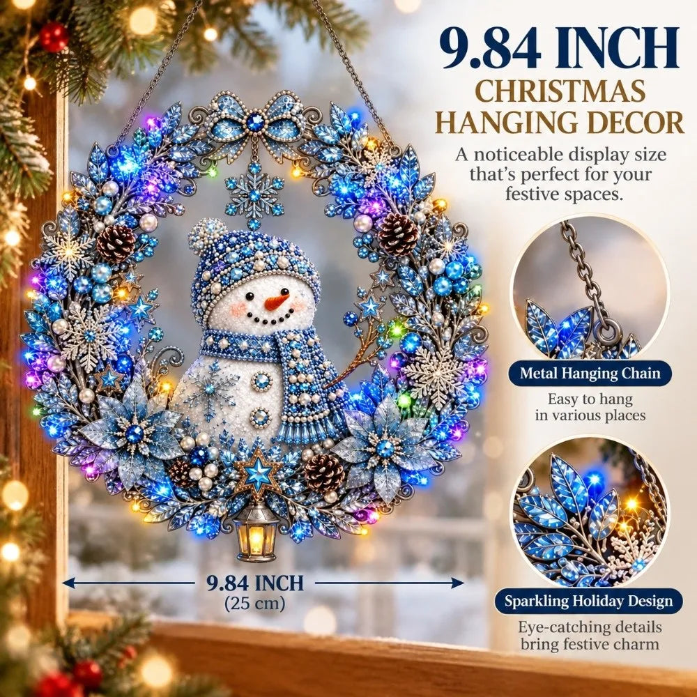 SparkleWreath™ 🎄✨ — DIY LED Diamond Art