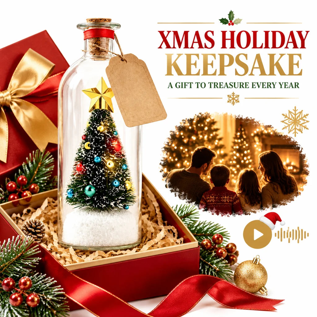 MerryMessage™ Bottle 🎄💌 — Record a Christmas Memory