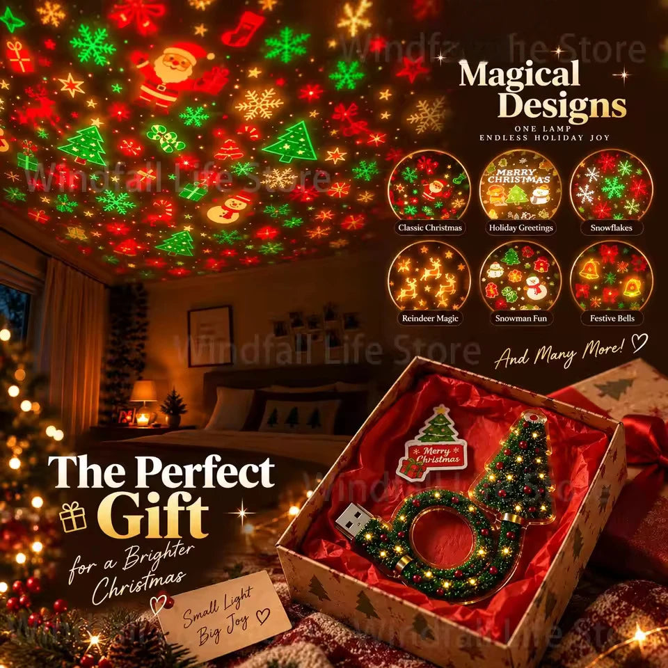 MerryBeam™ Christmas Light 🎄✨ — USB Projection Magic