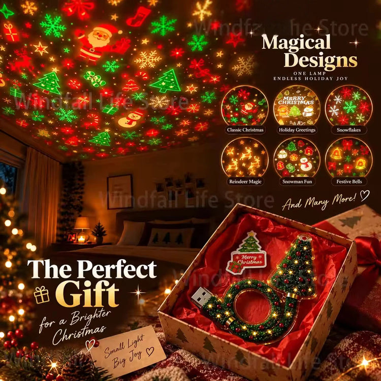 MerryBeam™ Christmas Light 🎄✨ — USB Projection Magic