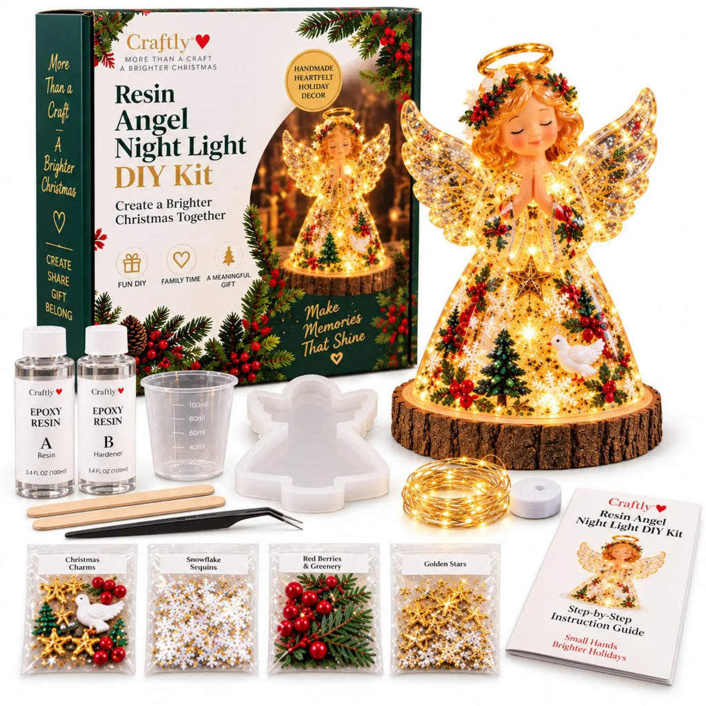 ResinGlow™ 🎄✨ — DIY Christmas Tree Night Light Kit