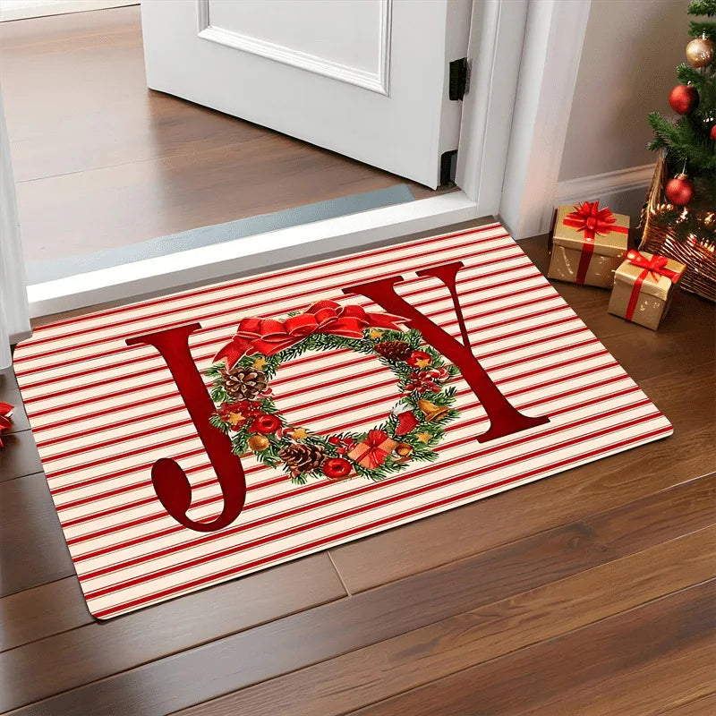 Christmas Door Mat Red Santa Claus Outdoor and indoor Gingerbread Man Carpet  New Year 2026 Merry Christmas Home Decor Foot Mat