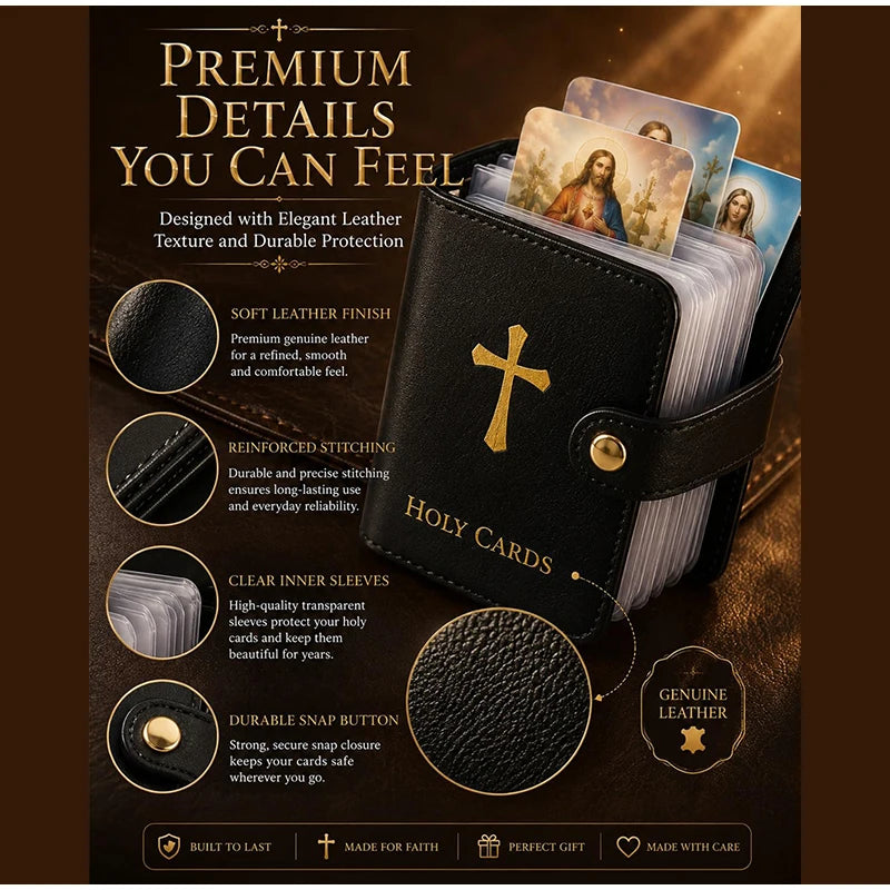 FaithKeeper™ Card Holder ✝️🤎 — Protect Your Holy Cards in Style