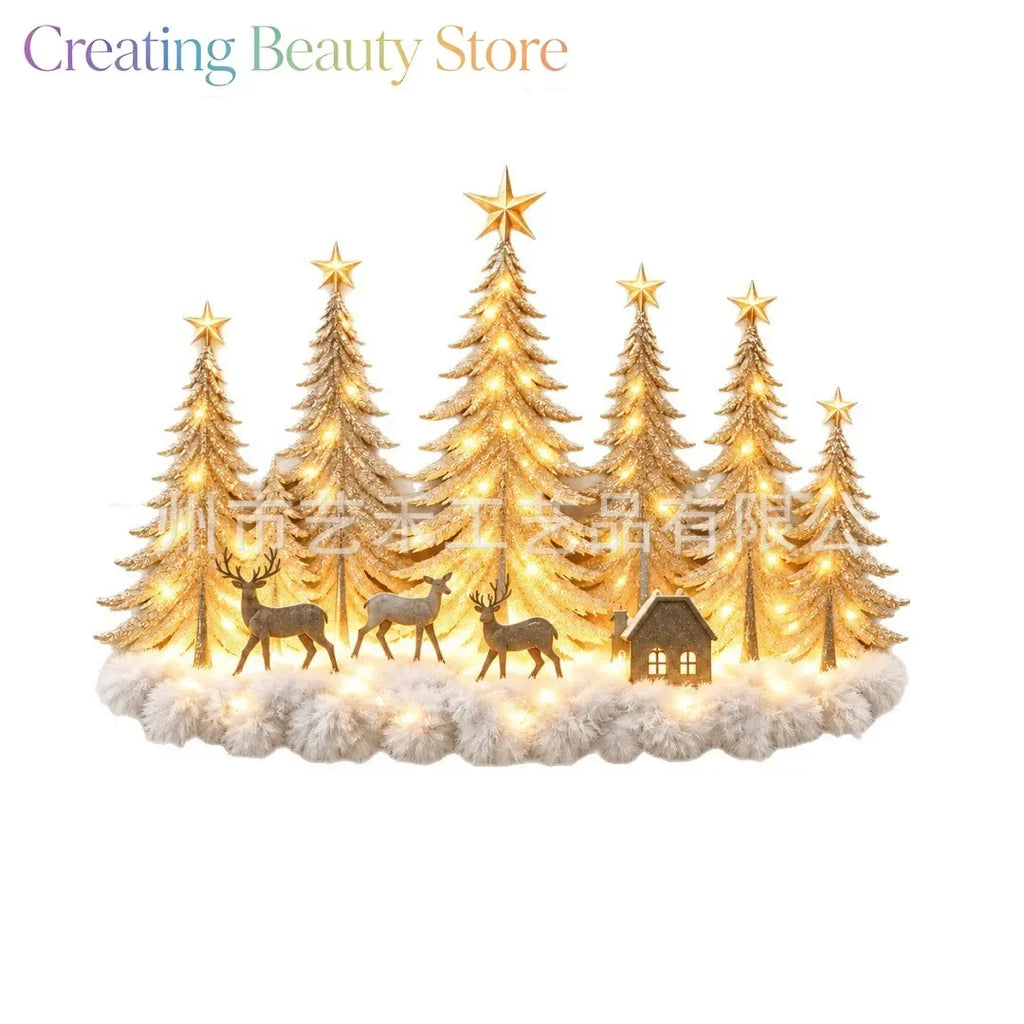 WinterGlow™ Wall Décor 🦌✨ — 3D Woodland Scene with Warm Lights
