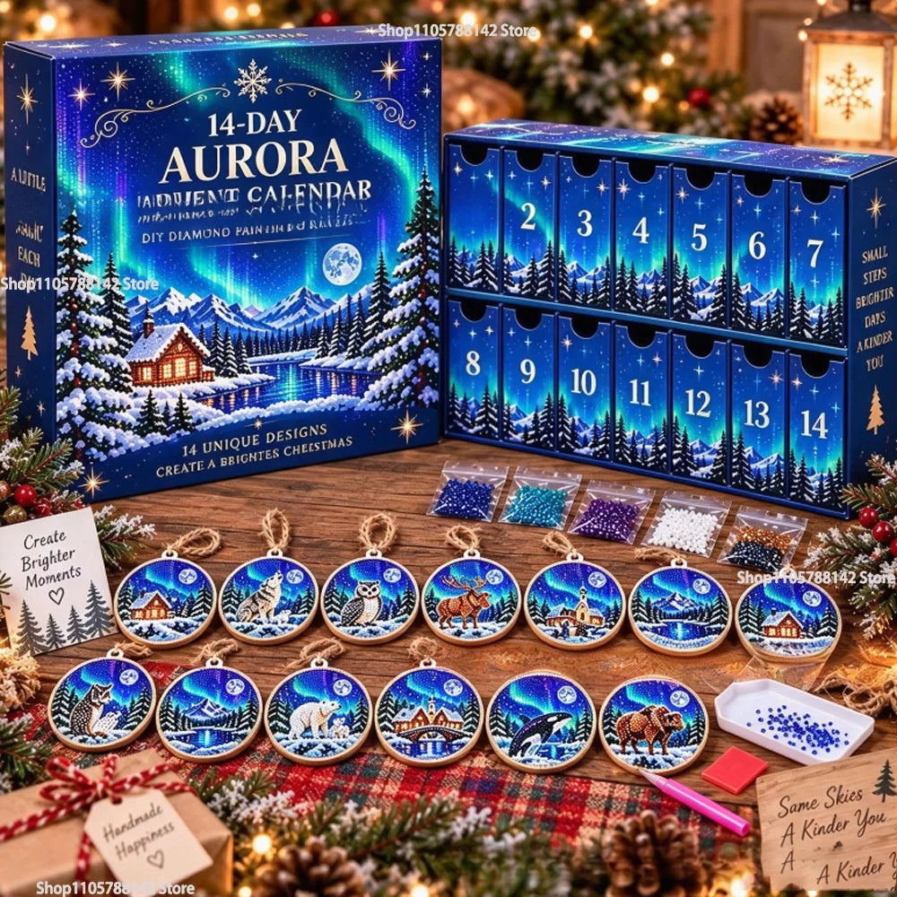 AuroraCraft™ Advent Kit 🎄💎 — 14 Days of Sparkling DIY Fun