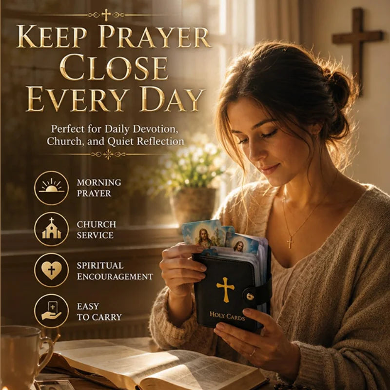FaithKeeper™ Card Holder ✝️🤎 — Protect Your Holy Cards in Style