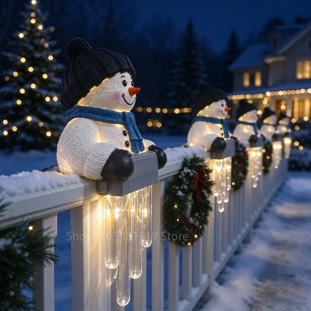 SnowGlow™ ⛄✨ — Magical Snowman Icicle Lights