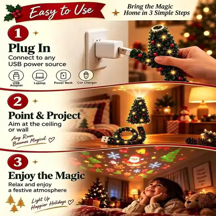 MerryBeam™ Christmas Light 🎄✨ — USB Projection Magic