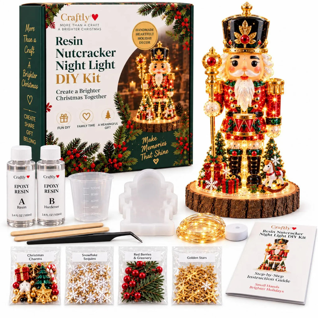 ResinGlow™ 🎄✨ — DIY Christmas Tree Night Light Kit
