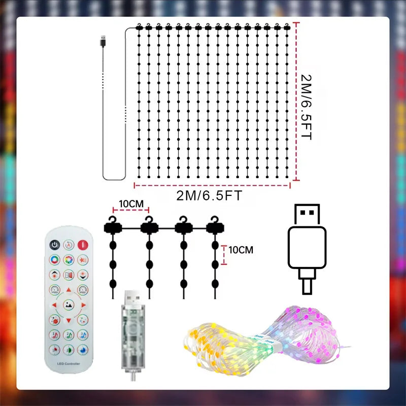 MerryMesh™ Lights 🎄✨ — Smart Christmas Net & Wall Glow