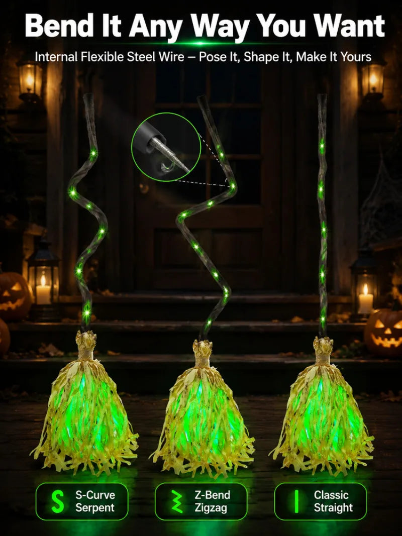 WitchGlow™ Broom 🧙‍♀️✨ — Spooky Lights & Sounds