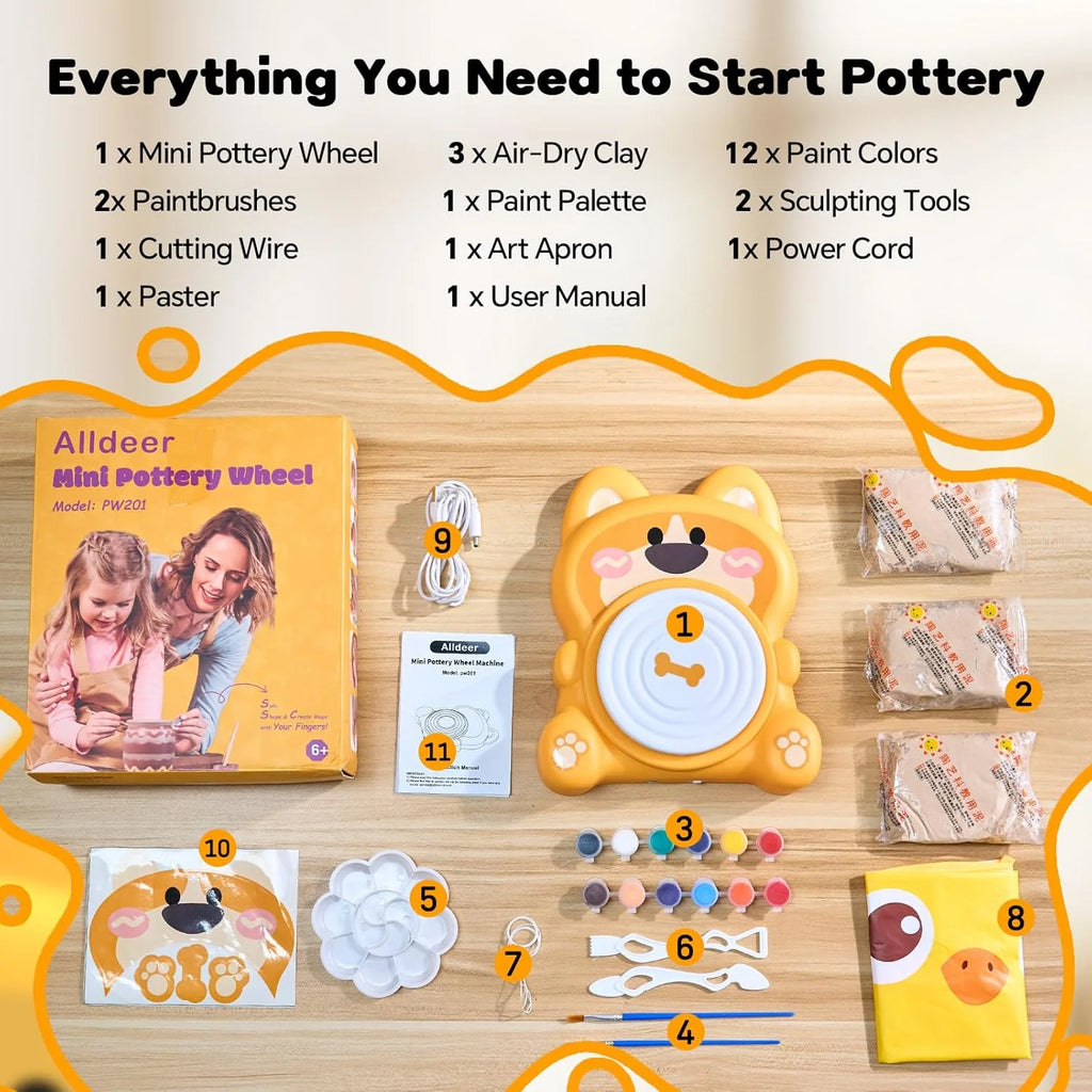ClayCraft™ Pottery Wheel 🏺🎨 — Create, Shape & Have Fun